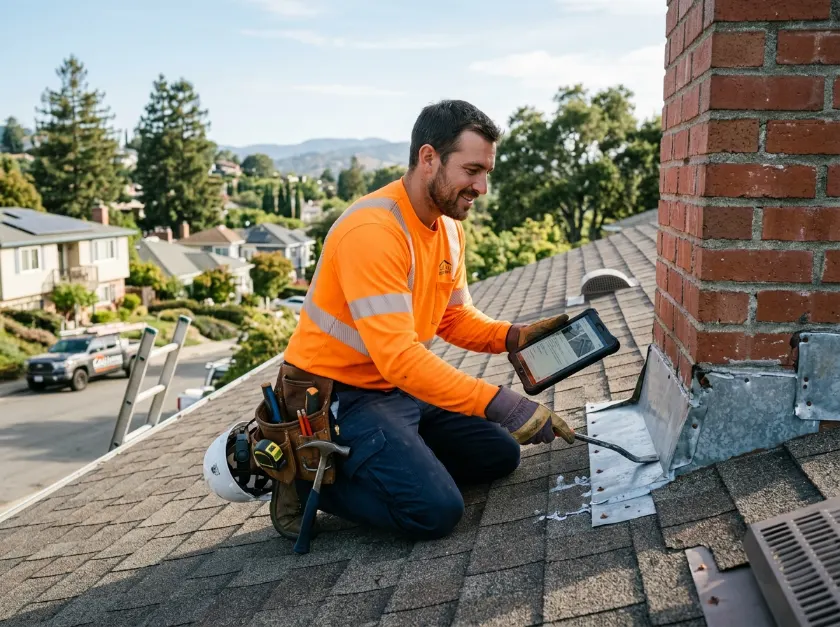 Hail damage roof installation company inspection workflow